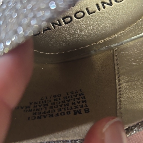 Bandolino women’s size 8 silver/champagne wedge formal party shoe NVTV 298 - Picture 3 of 7